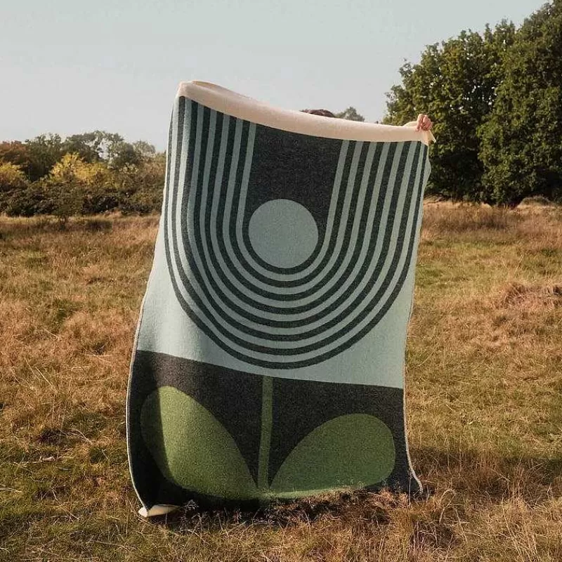 Orla Kiely Gifts Under £200-Wool Jacquard Blanket